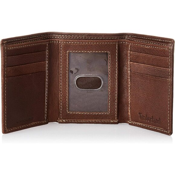 ⚡Men Brown Genuine Leather Rfid Blocking Trifold Wallet, Brown, One Size - Picture 5 of 5
